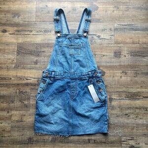 Esprit Womens 100% Cotton Denim Skirt Overalls Size Large NWT